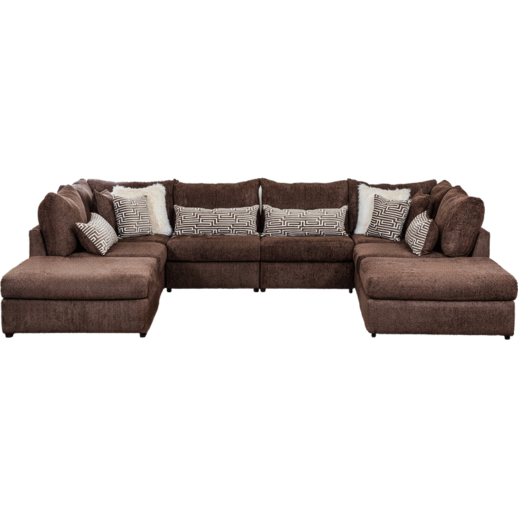 Addison Chocolate 8PC Sectional - | AFW.com