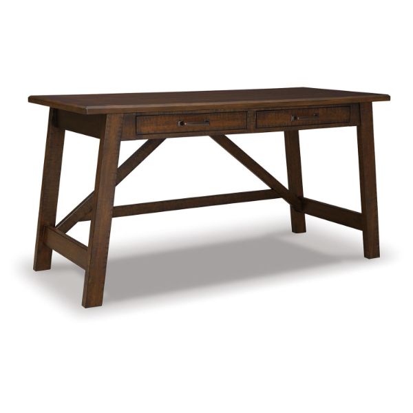Baldridge Home Office Desk 60", Rustic Brown