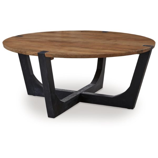Hanneforth Brown Coffee Table/Black - Ashley Furniture | AFW.com