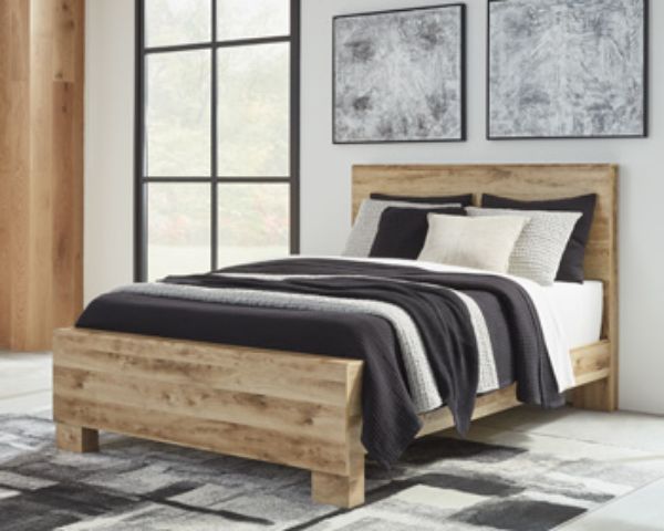 Hyanna King Panel Bed, Tan Brown