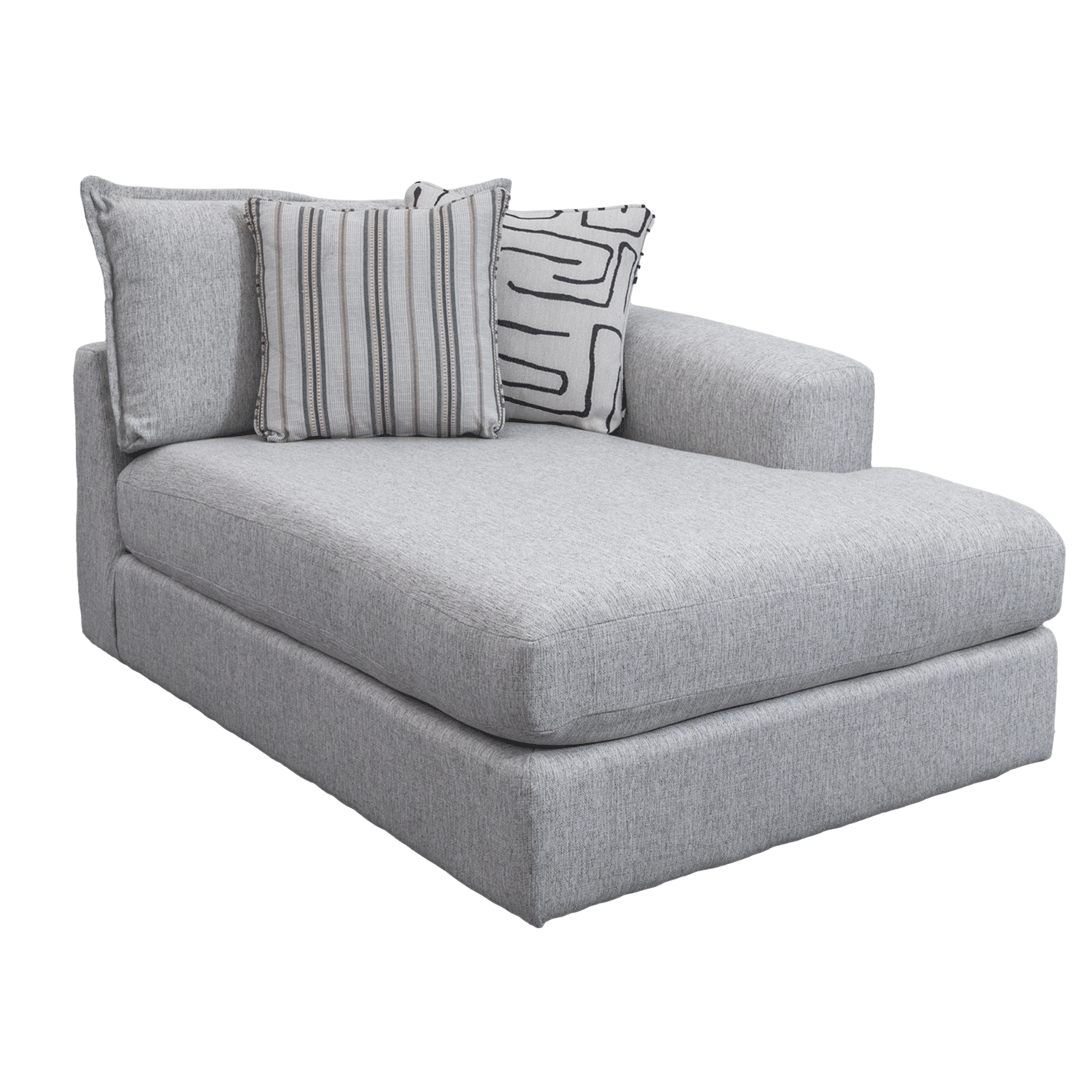 Tate RAF Chaise | 7004-26R DURANGO PEWTER | Fusion Furniture | AFW.com