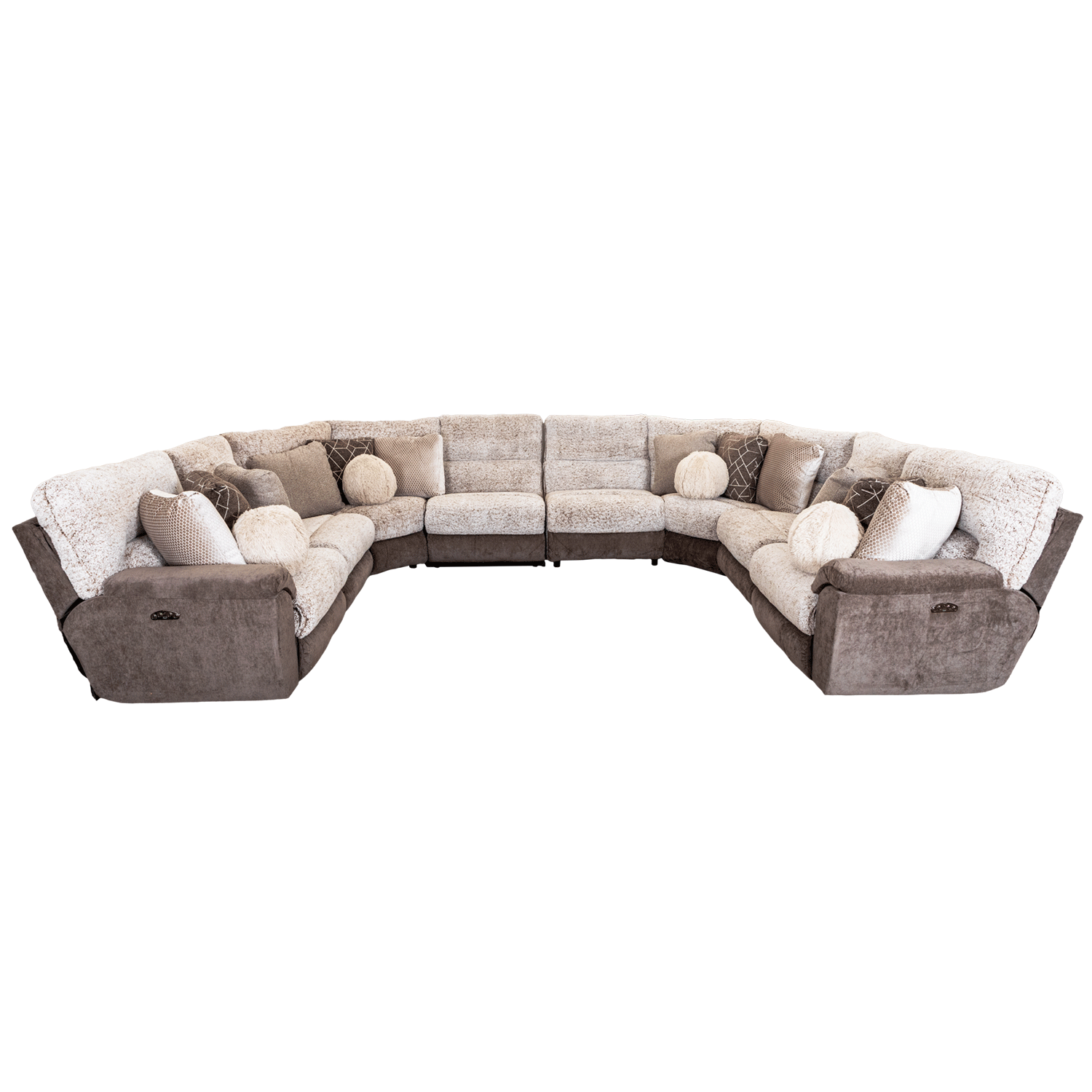 大特価♪　ウレタンチップラブソファ Rendezvous 8PC Dual Power Recline Sectional - Jackson Furniture