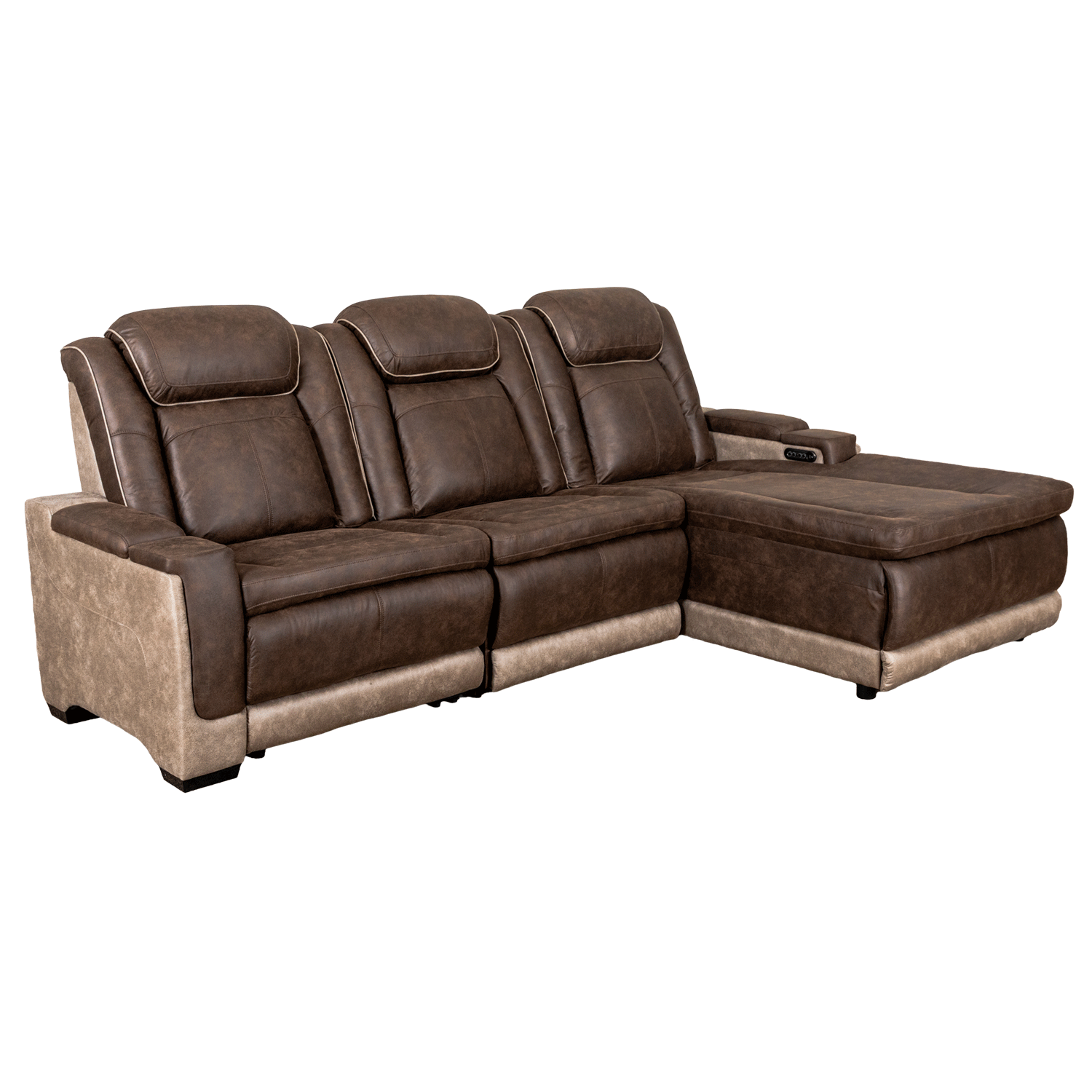 ラナ Lantana 3PC Dual Power Reclining Sectional with RAF Chaise